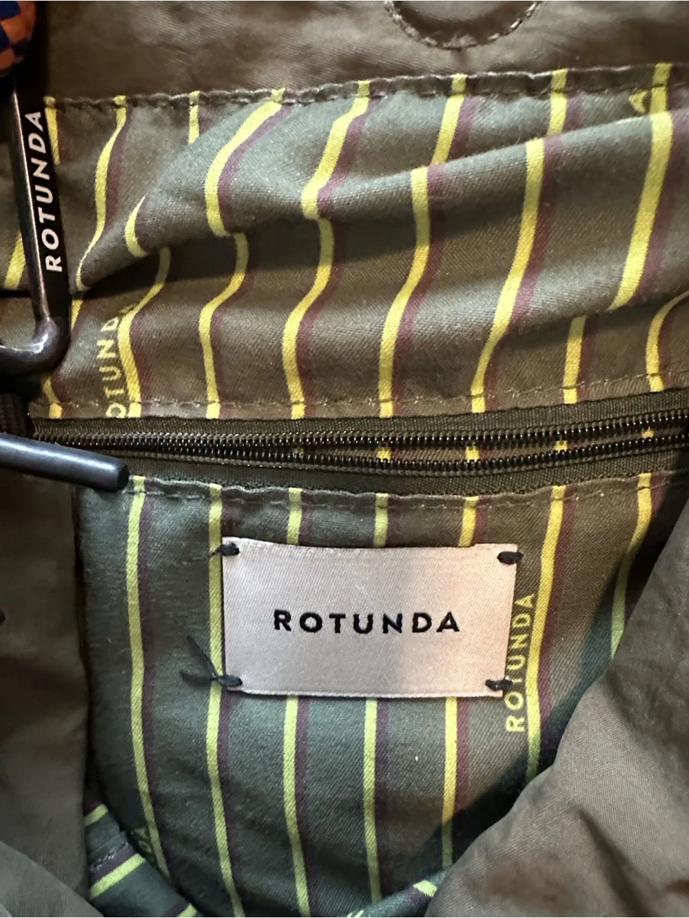 Rotunda Olive Green Sling Shoulder Bag - Picture 2 of 7